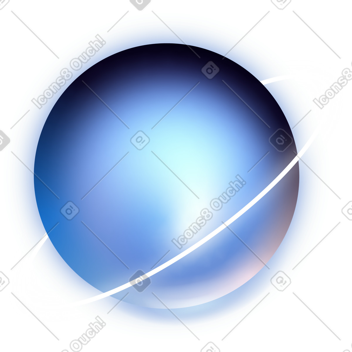 Planet with ring illustration in Dimension style download in PNG, SVG
