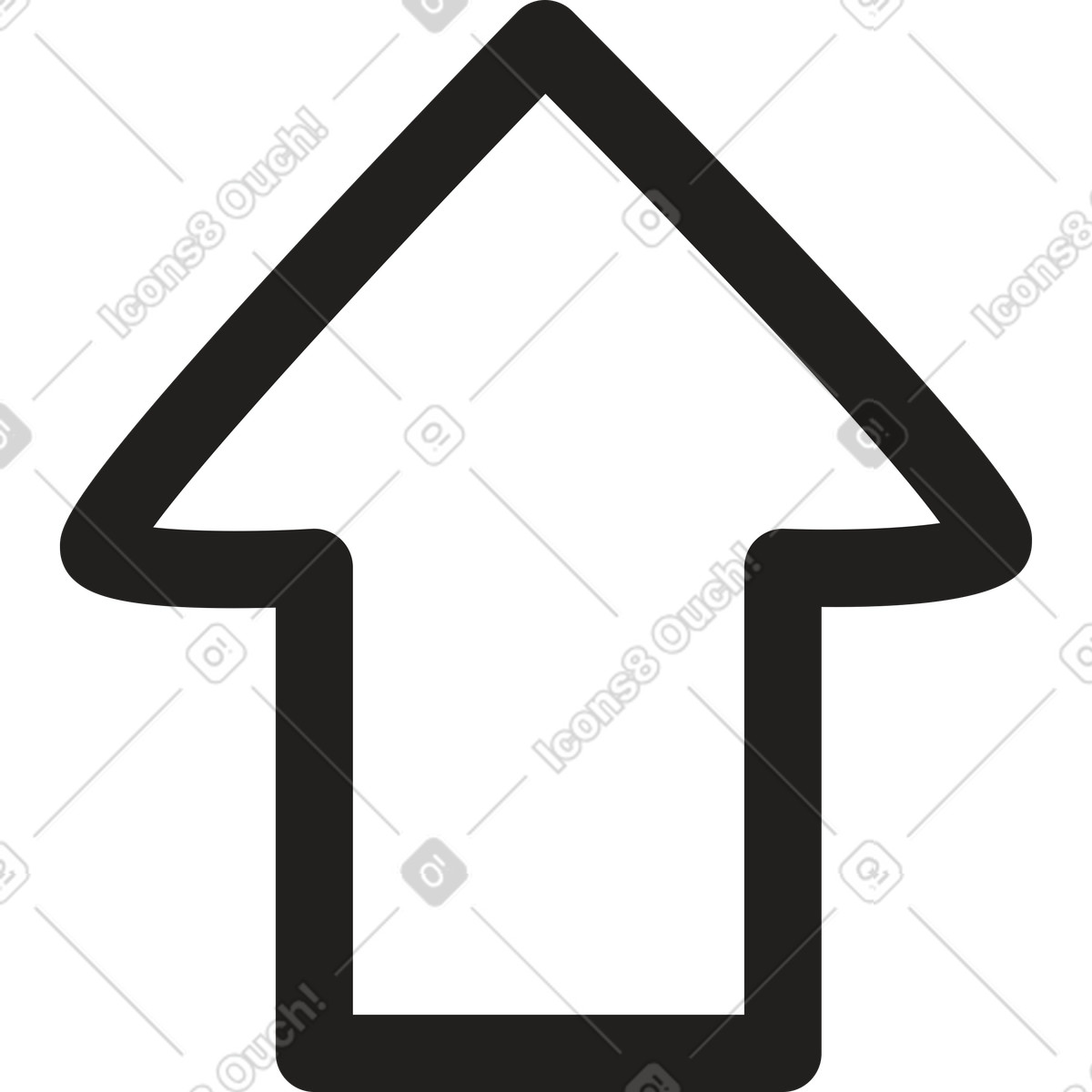 Ilustración Flecha arriba en estilo Little a descargar en PNG y SVG
