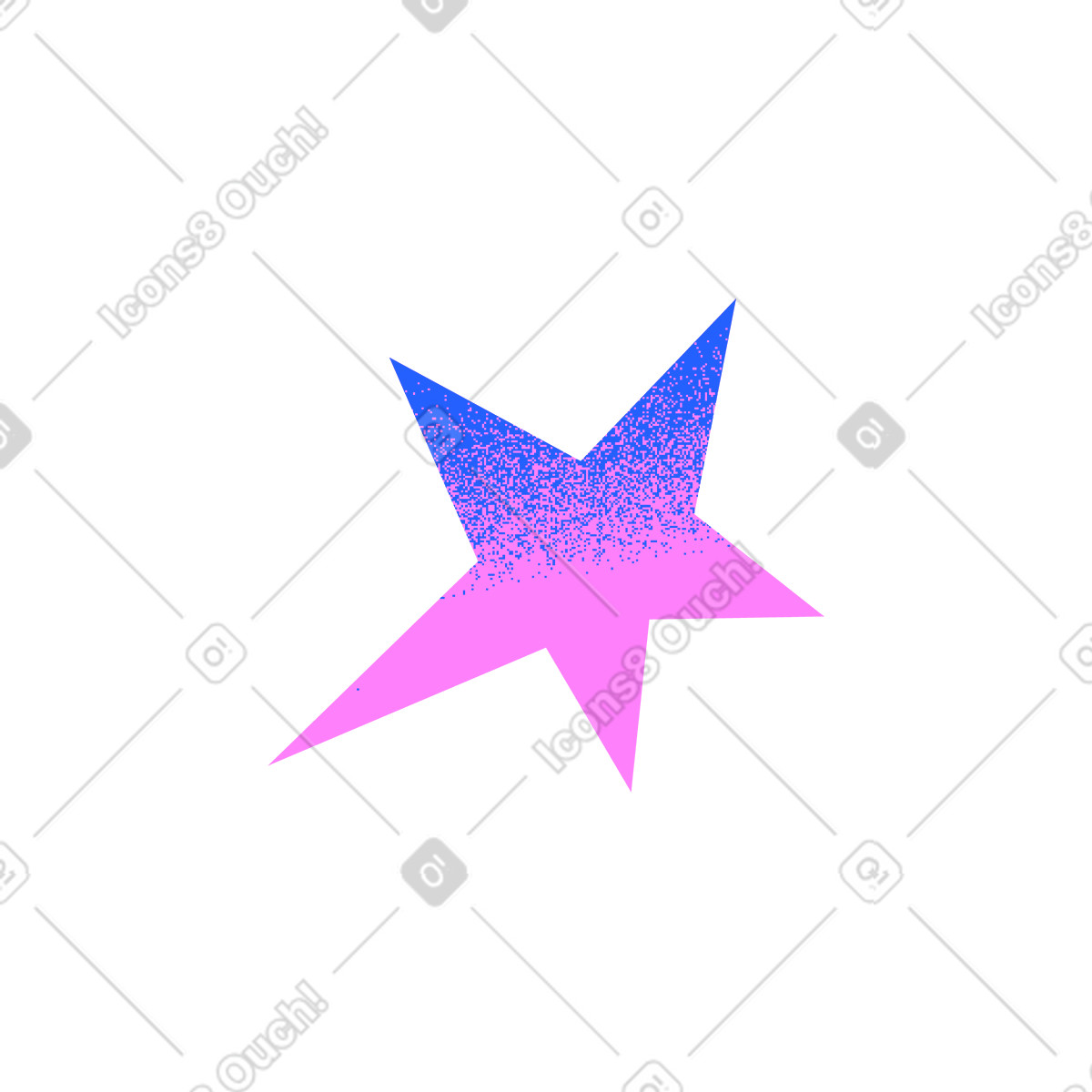 Ilustração de Pink star em no estilo Typography para baixar em PNG, SVG