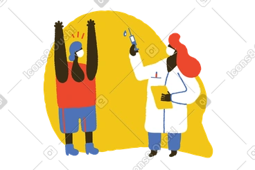 Doctor doing physical examination of patient before vaccination PNG, SVG