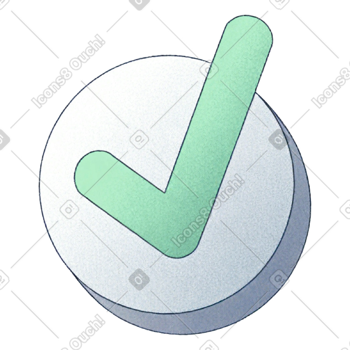 Ilustração de Checkmark em no estilo Haze para baixar em PNG, SVG