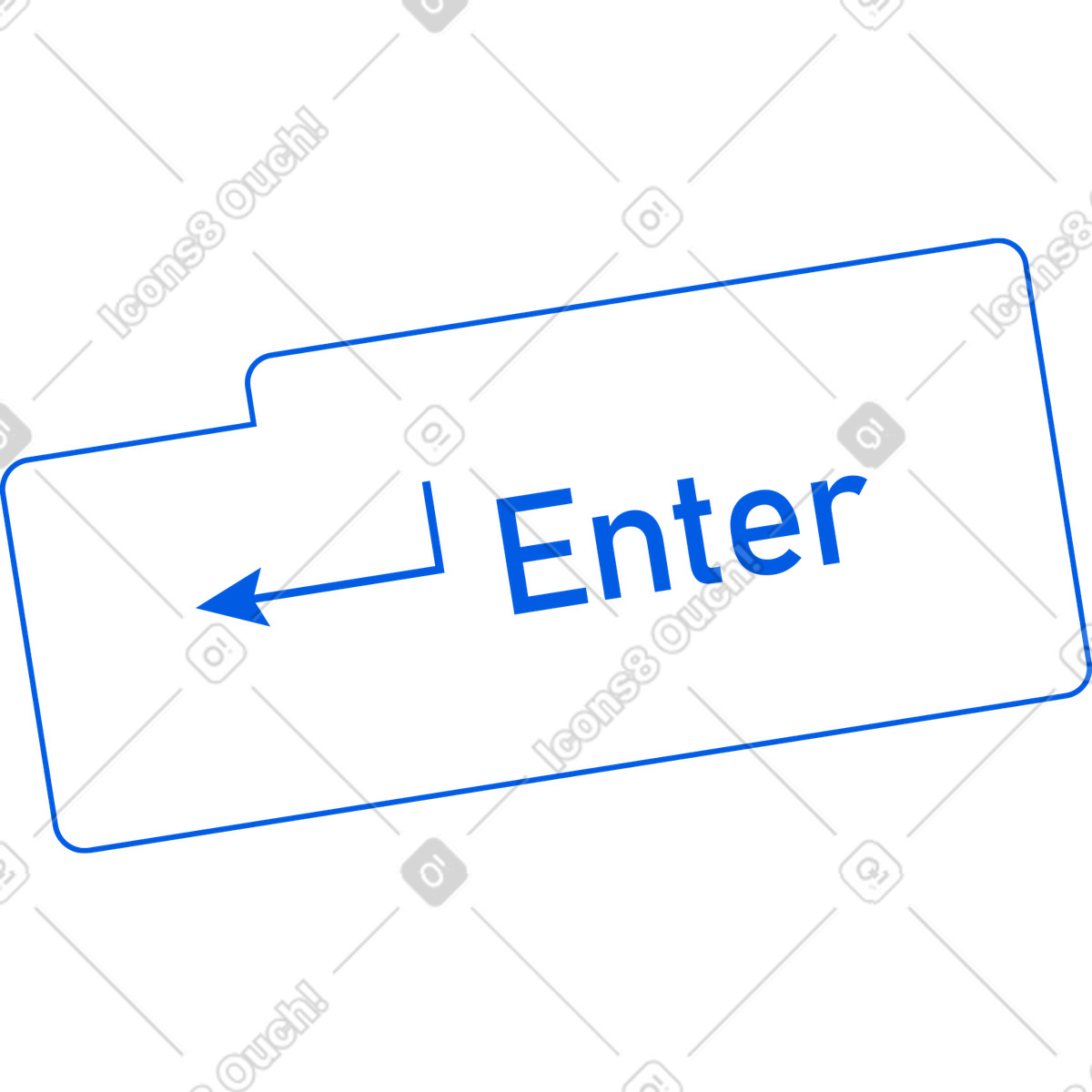 Enter key line illustration in PNG, SVG