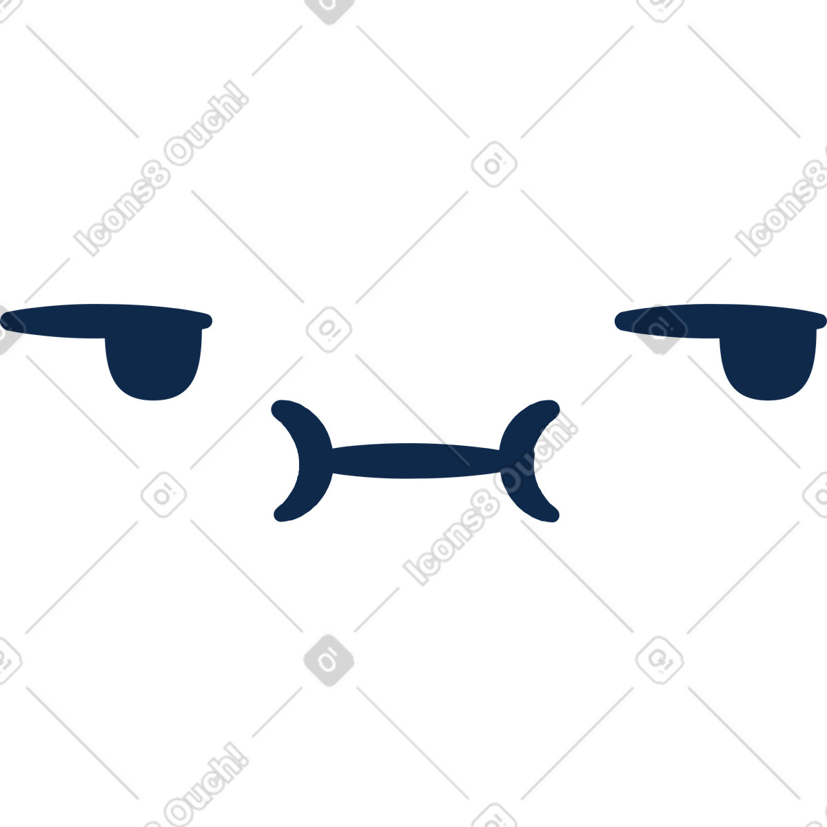 Ilustración Cara aburrida en estilo Flame a descargar en PNG y SVG