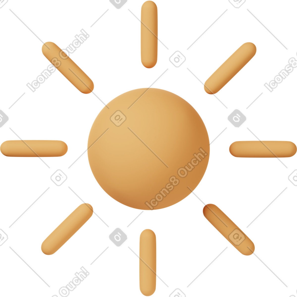 Иллюстрация Sun в стиле 3D Casual life — скачать в форматах PNG, SVG