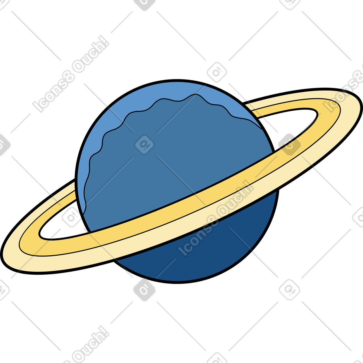 Planet-Illustration im Surr-Stil als Download in PNG, SVG