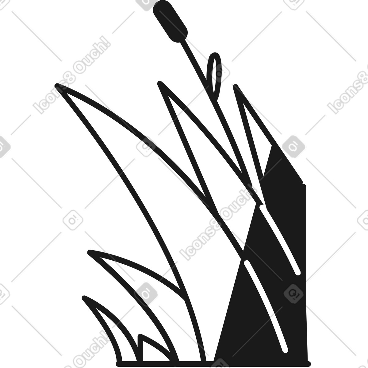 下载 Taxi 风格的 草与花 插画，支持 PNG、SVG 格式