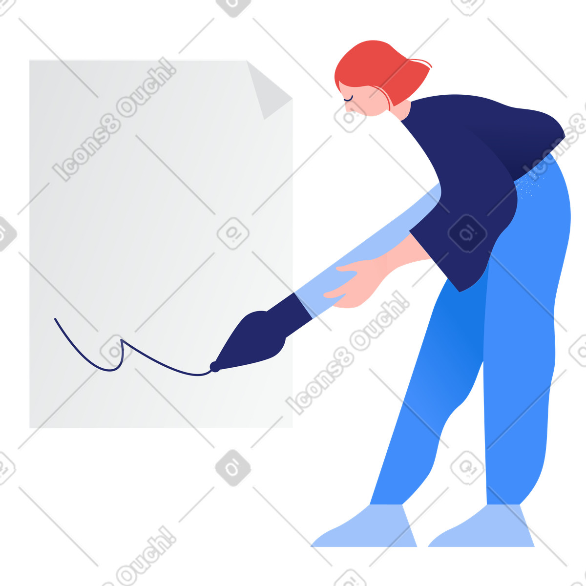 Иллюстрация Подписание формы в стиле Clip — скачать в форматах PNG, SVG