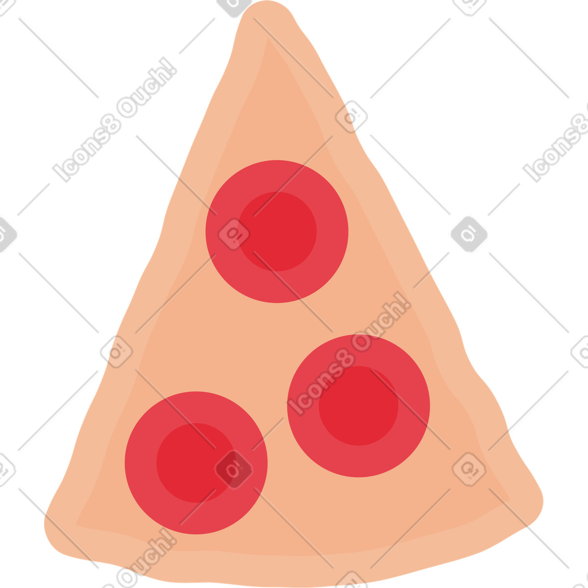 Ilustração de Pizza em no estilo Stripy para baixar em PNG, SVG