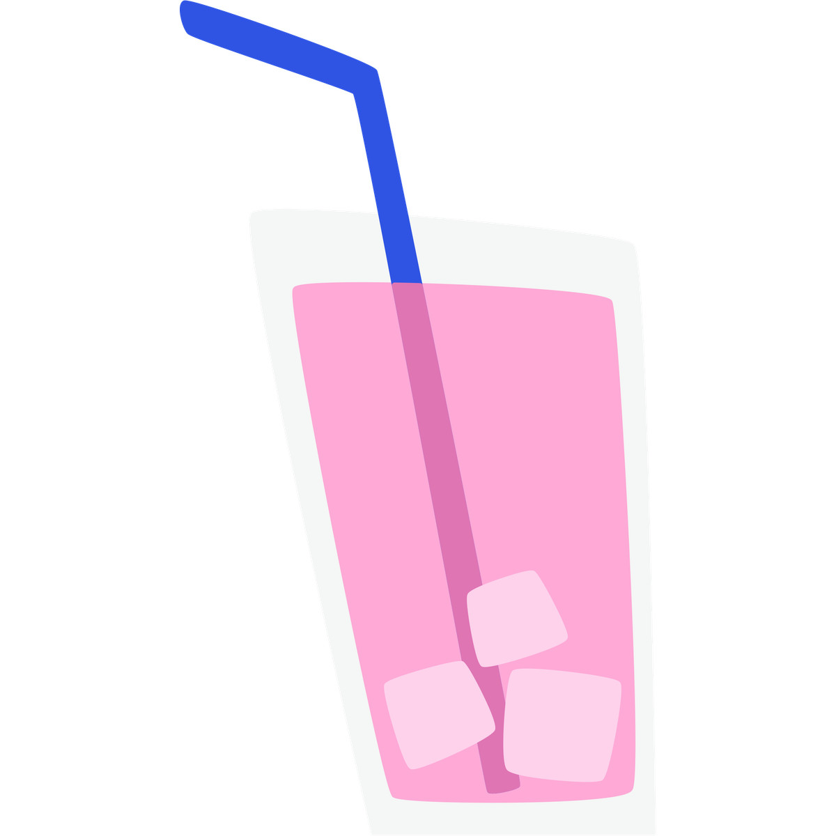 Ilustración Drink with ice and straw en estilo Bouncy a descargar en PNG y SVG