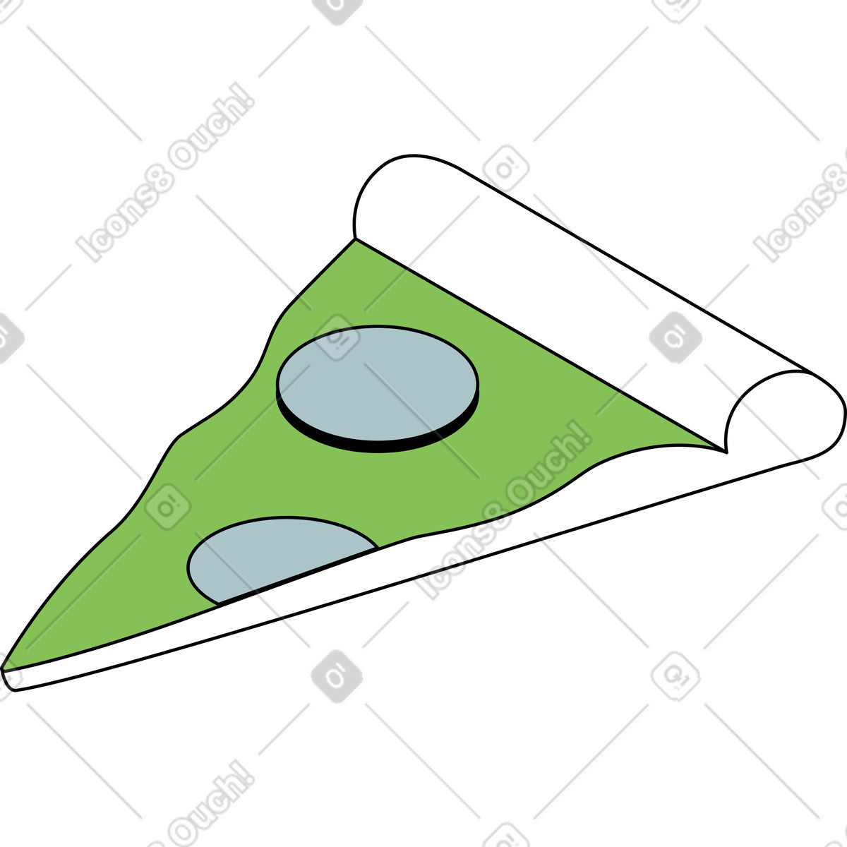 Illustration Part de pizza dans le style Isometric à télécharger aux formats PNG, SVG