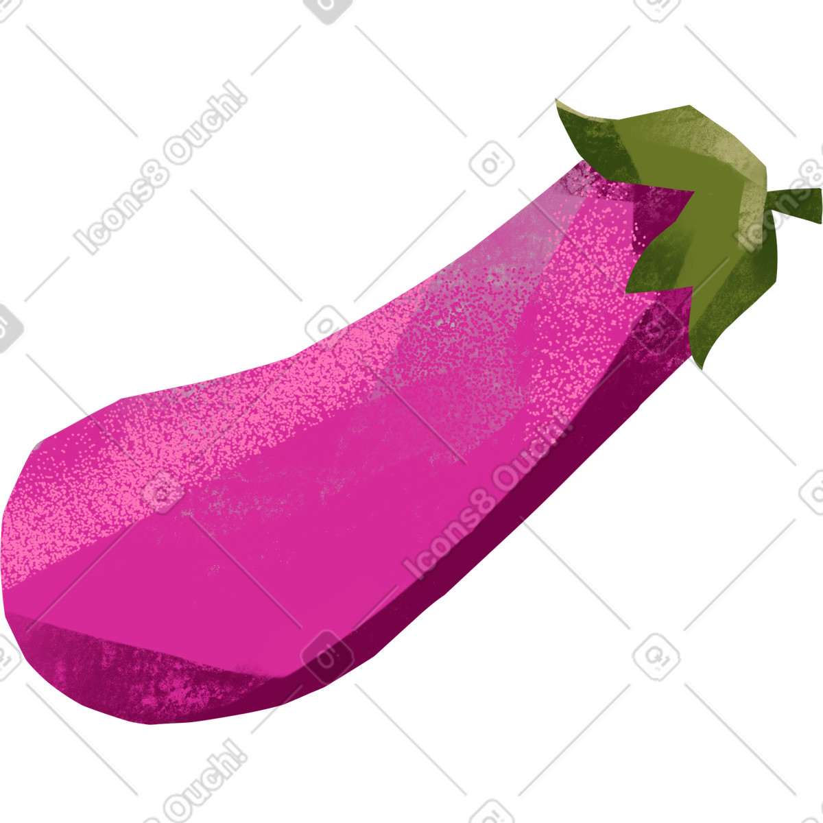 Eggplant illustration in Fabulous style download in PNG, SVG