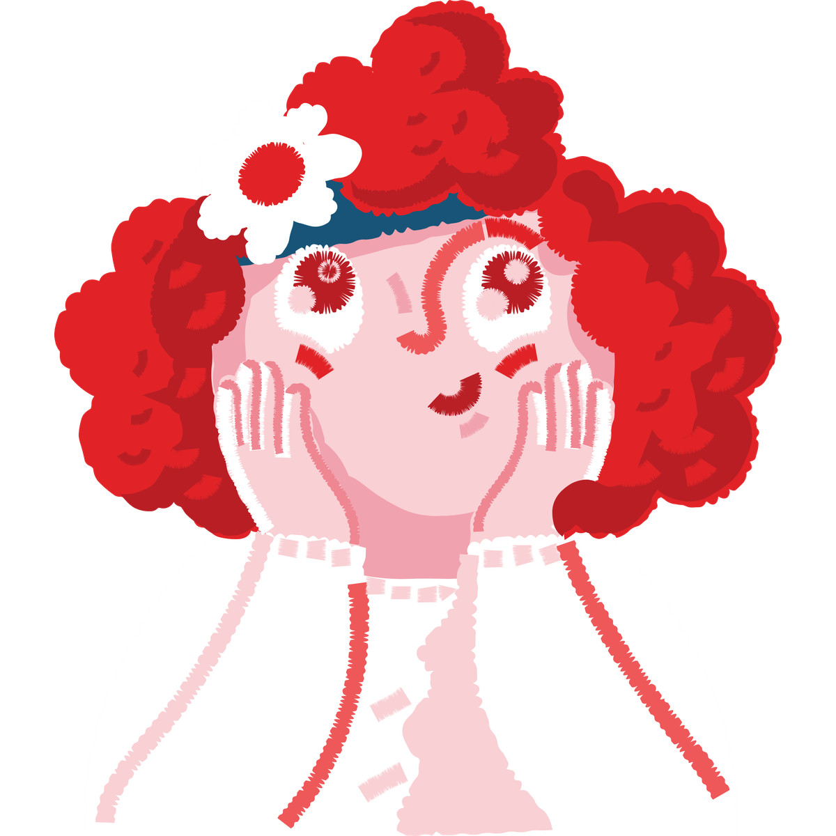 Girl illustrazione in stile Cherry scarica in PNG, SVG