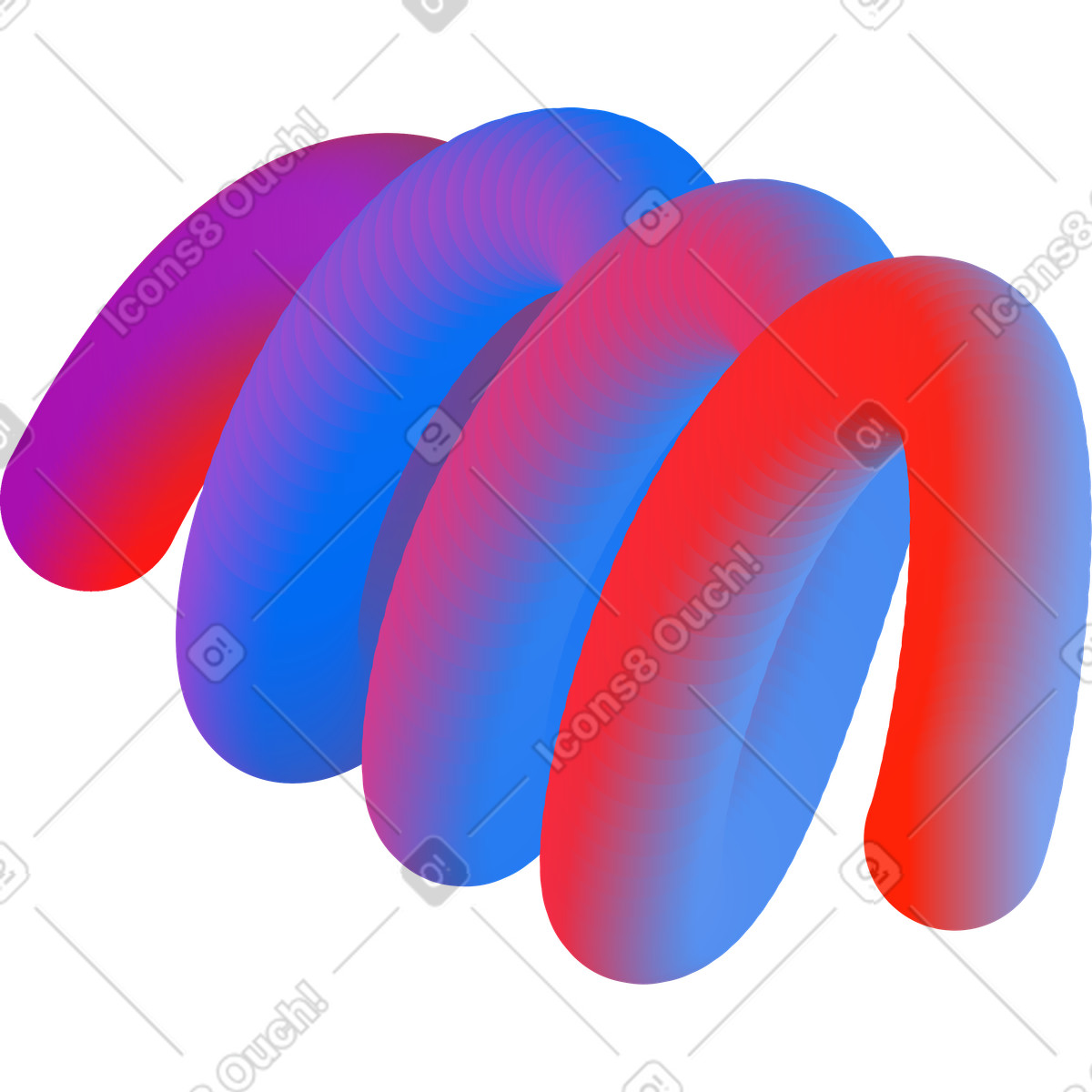 Illustration Spot torsadé au néon dans le style Forms à télécharger aux formats PNG, SVG
