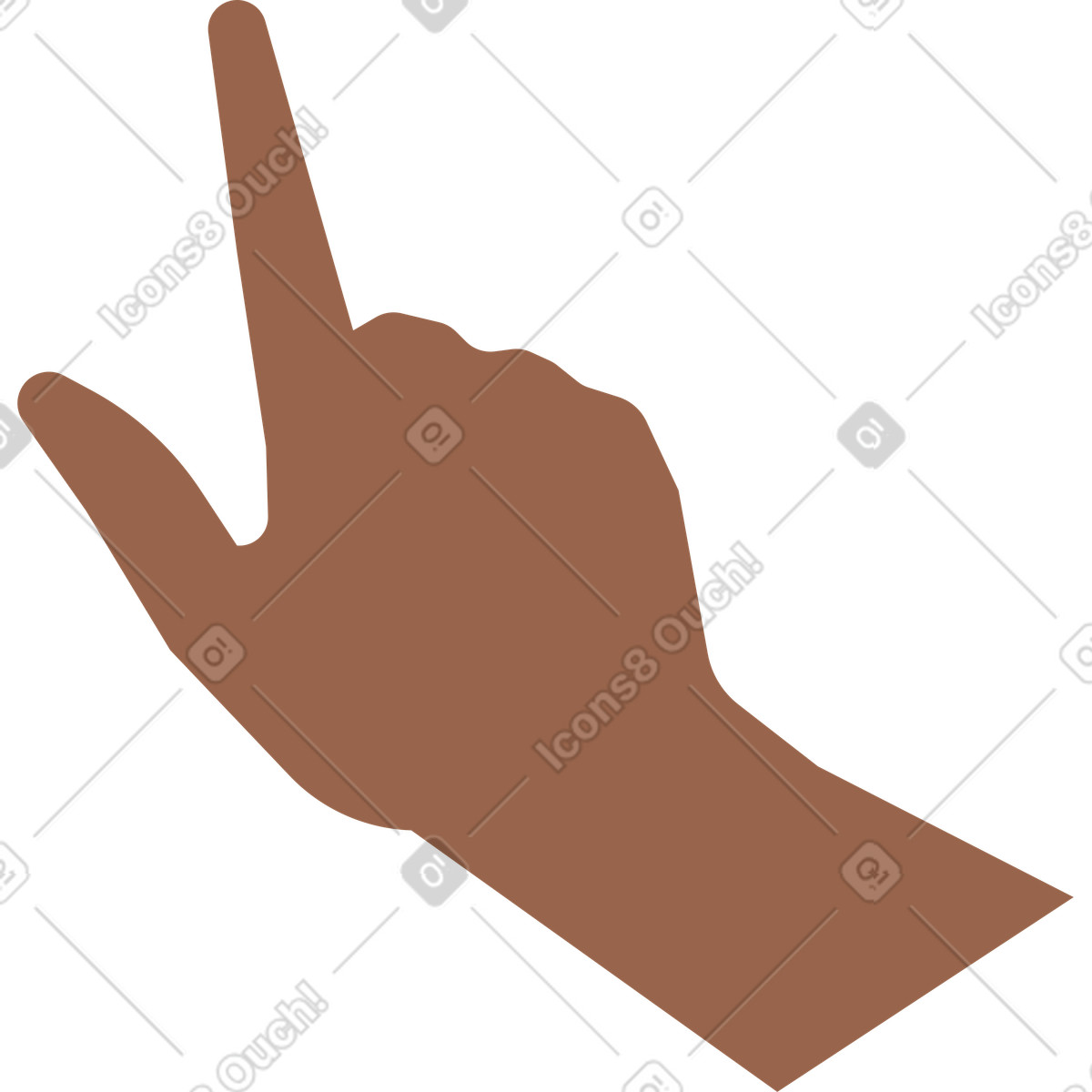 Ilustración Mano apuntando a algo en estilo Urban descargar en PNG y SVG