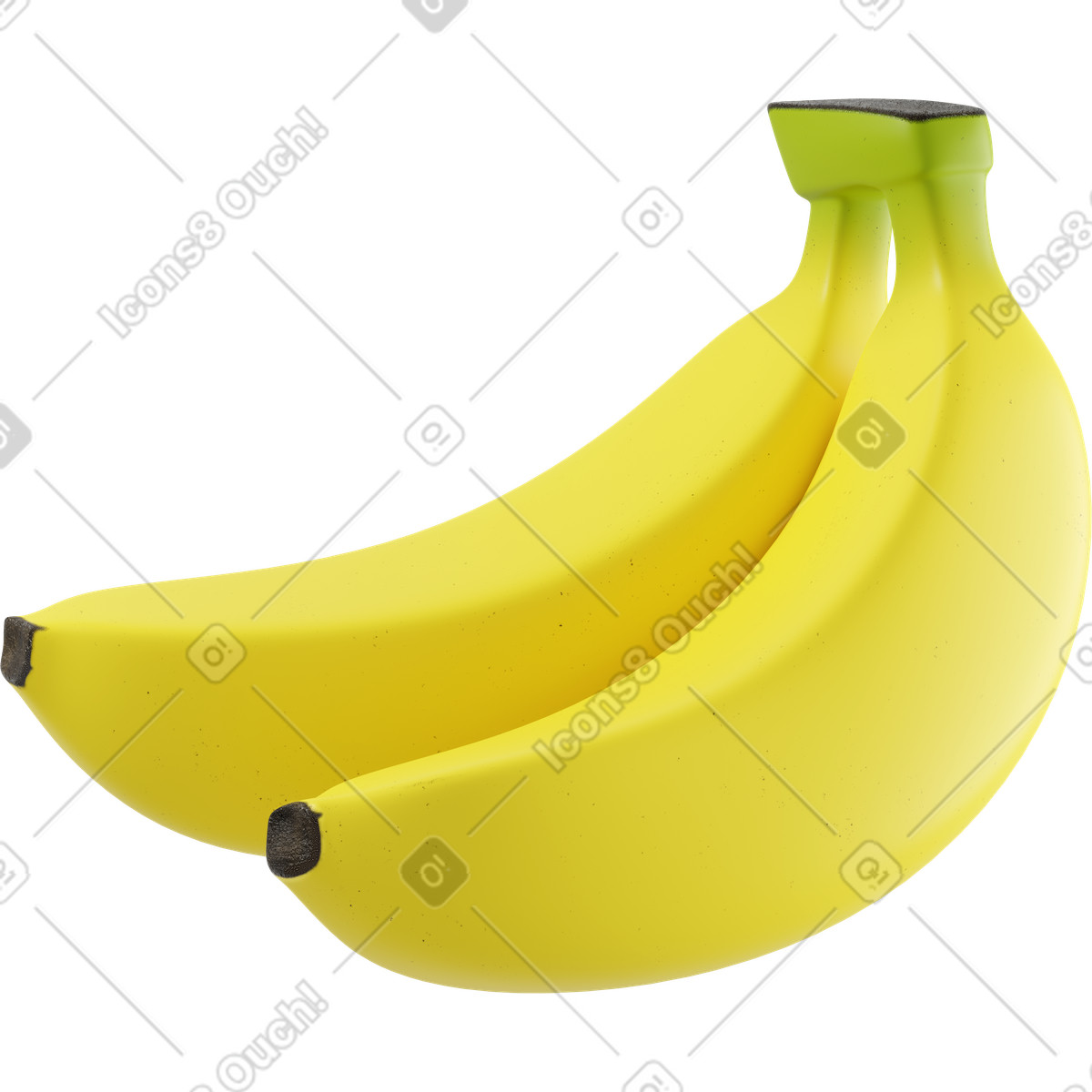 Bananas illustration in 3D Business style download in PNG, SVG