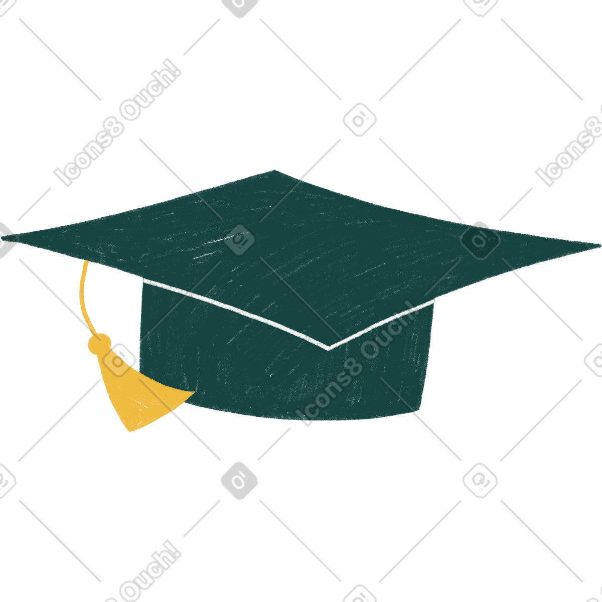 Ilustração de Graduation cap em no estilo Tutti para baixar em PNG, SVG