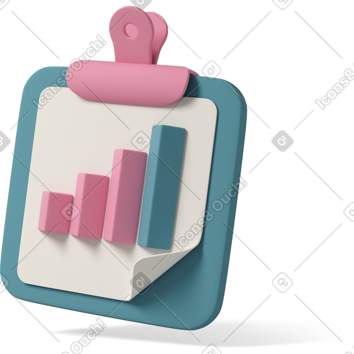 Graphic report-Illustration im 3D Casual life-Stil als Download in PNG, SVG