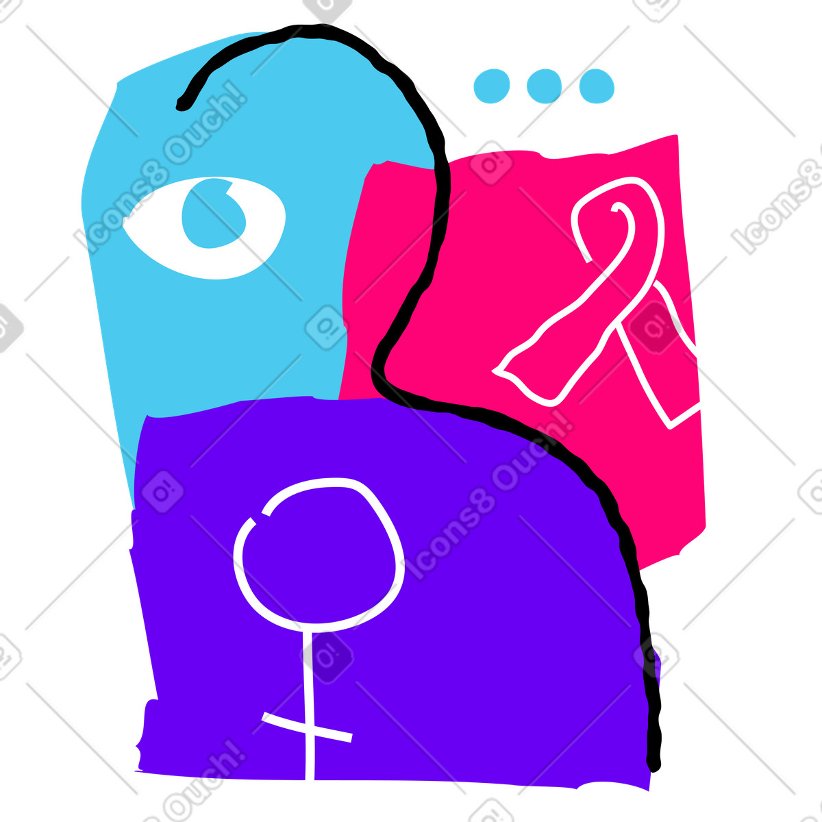 Breast Cancer Awareness illustrazione in stile Puzzle scarica in PNG, SVG