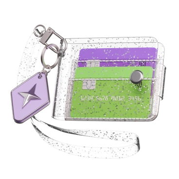 Ilustración animada de Wallet with credit cards and keychain en GIF, Lottie (JSON), AE