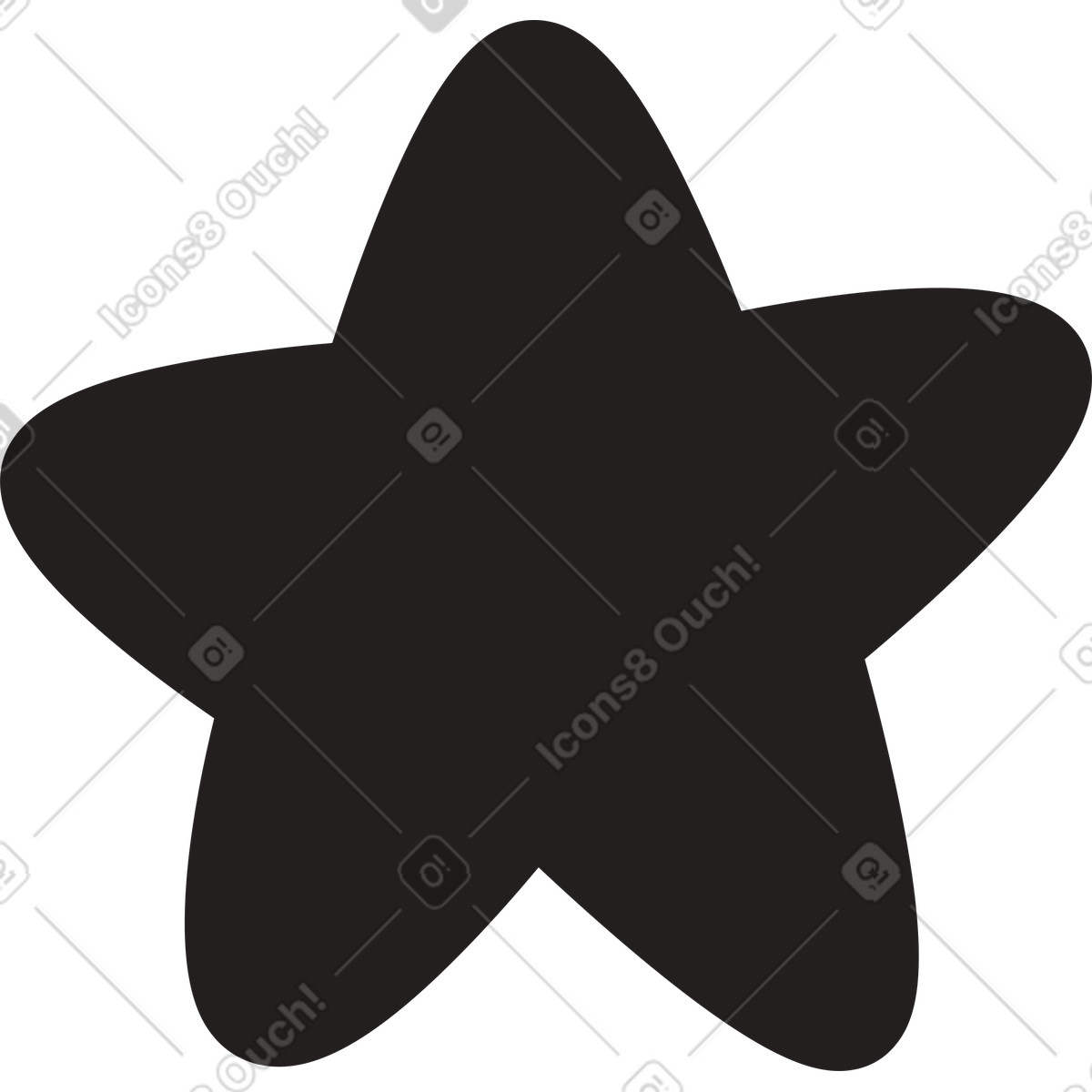 Illustration Étoile noire dans le style Little à télécharger aux formats PNG, SVG