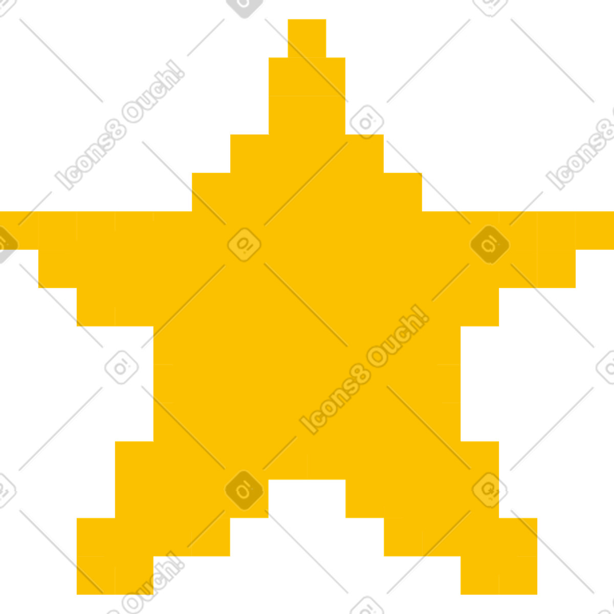 Ilustração de Estrela em no estilo 8bit para baixar em PNG, SVG
