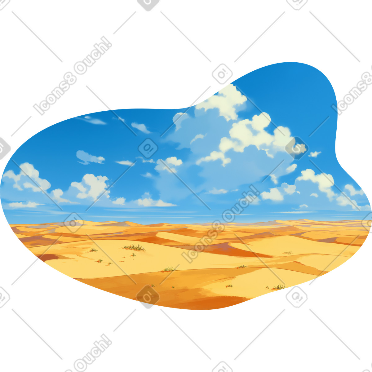 Scenes 스타일의 Dune background 일러스트레이션 PNG, SVG 다운로드