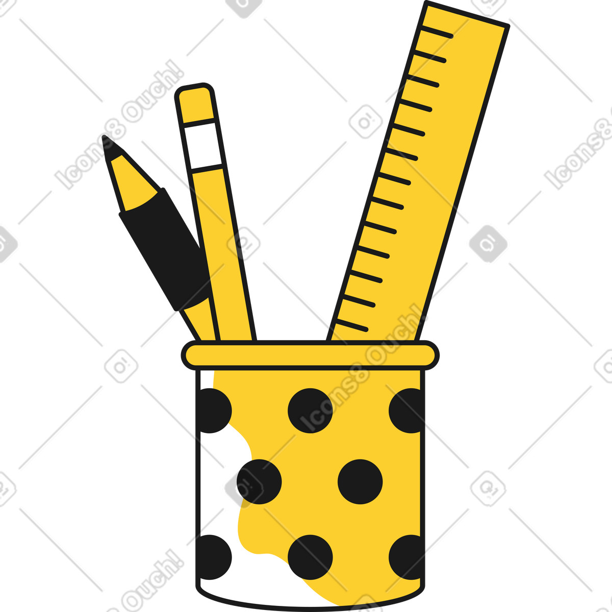 Ilustração animada de Escritório em um vidro no estilo Taxi para baixar GIF, Lottie (JSON), AE