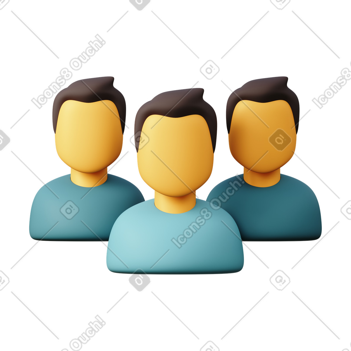 Persone utenti illustrazione in stile 3D Sugary scarica in PNG, SVG