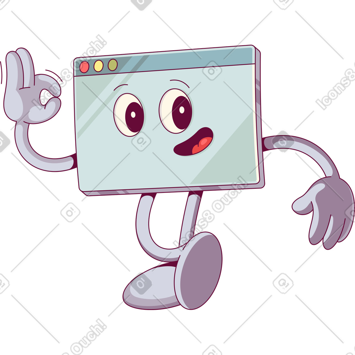 Handy スタイルの Browser のイラストをPNG、SVG形式でダウンロード