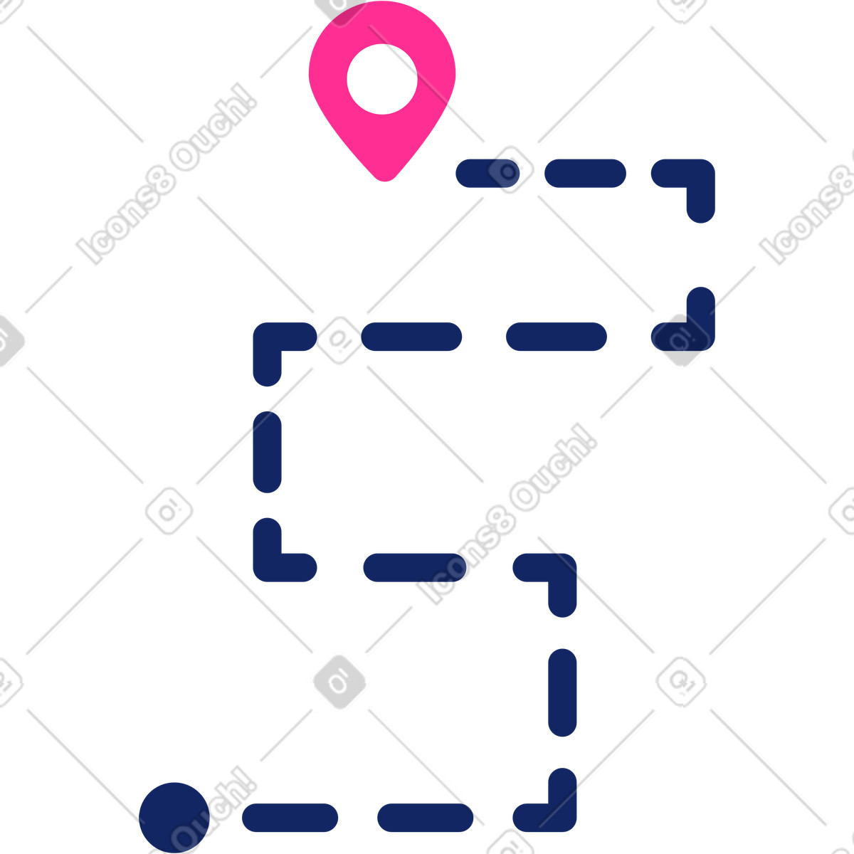 Map way illustration in Cyborg style download in PNG, SVG