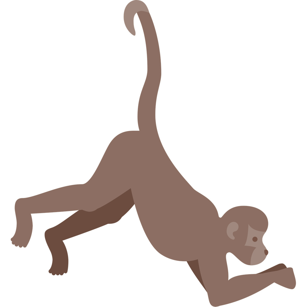 Monkey-Illustration im Fogg-Stil als Download in PNG, SVG