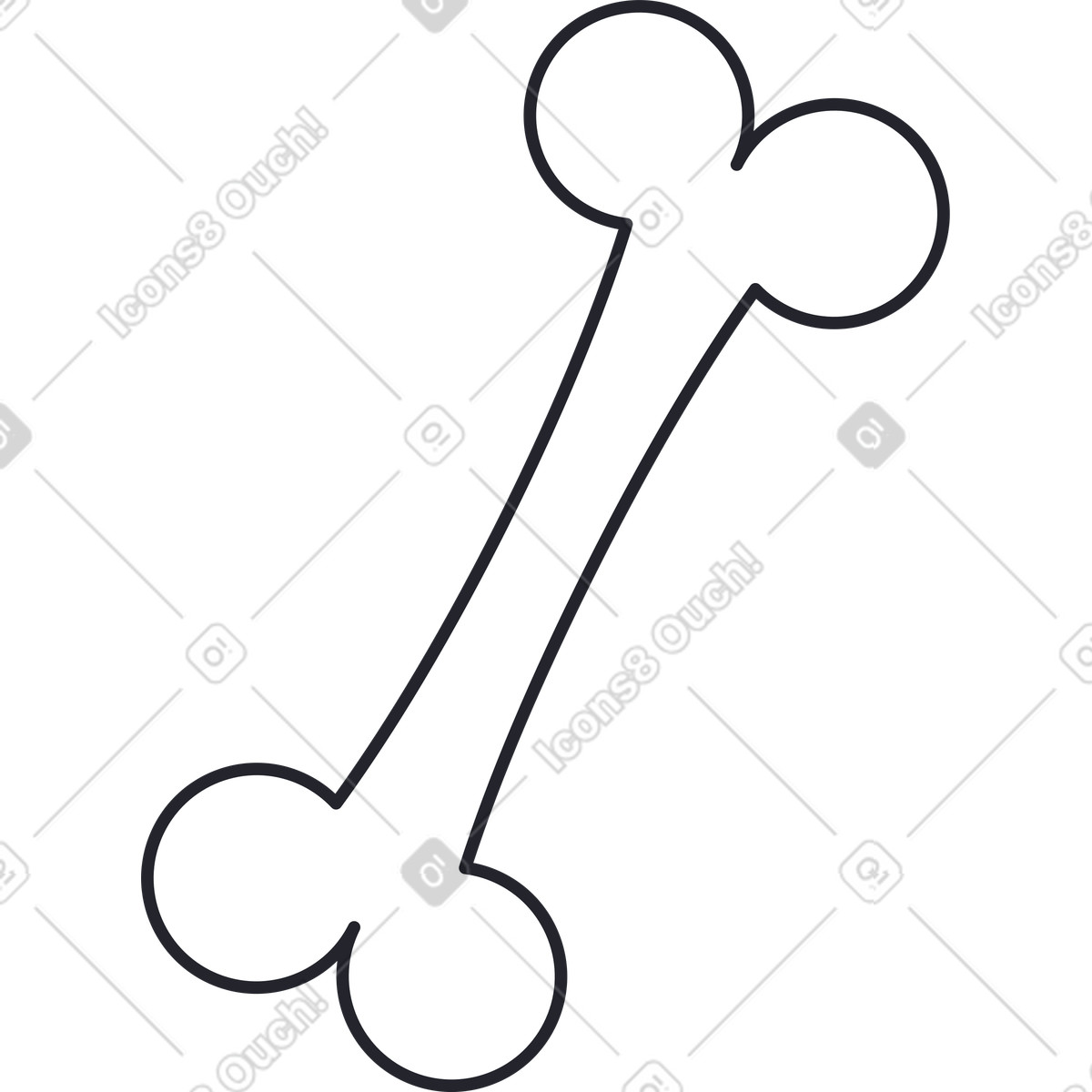 Illustration Gros os dans le style Boba à télécharger aux formats PNG, SVG