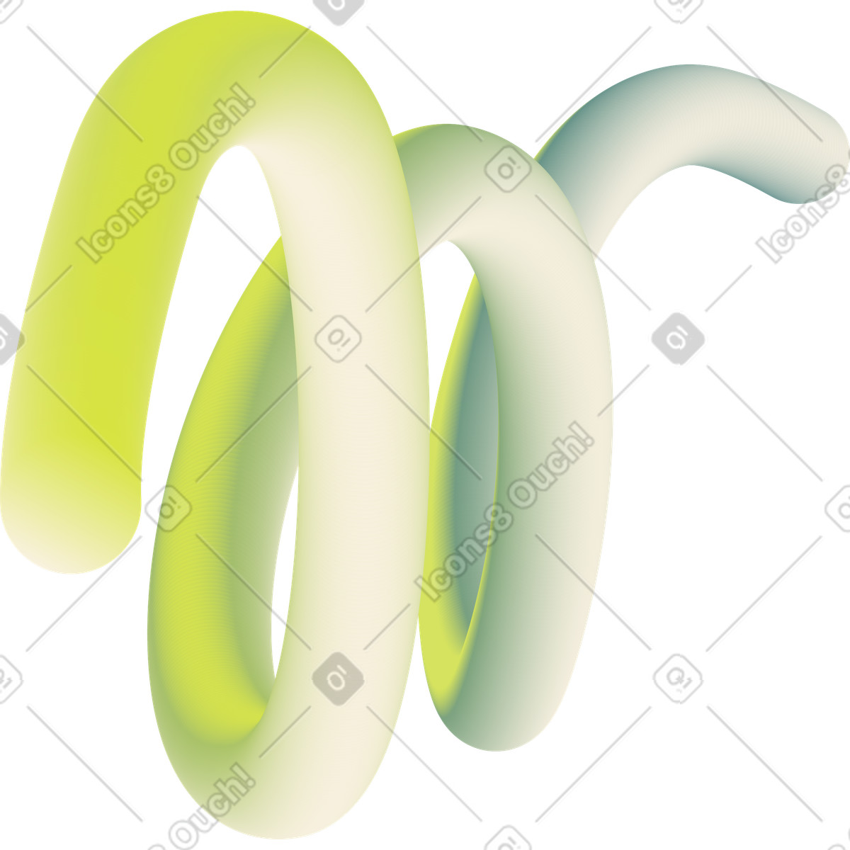 下载 Forms 风格的 Green curved shape 插画，支持 PNG、SVG 格式