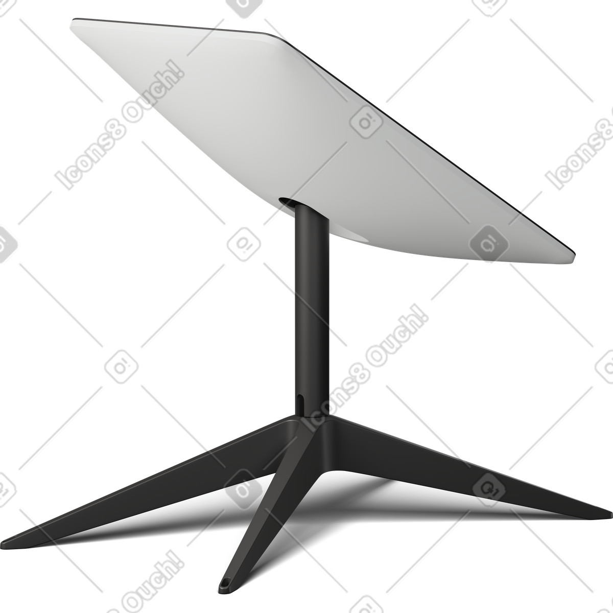 Internet antenna back view illustration in 3D Business style download in PNG, SVG