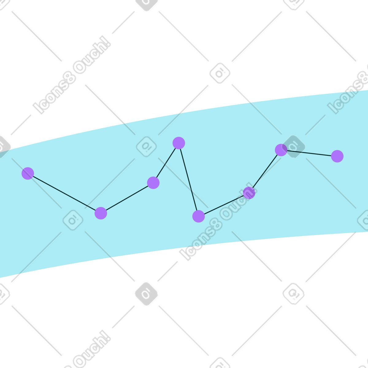 Grafico lineare deformato illustrazione in stile Florid scarica in PNG, SVG