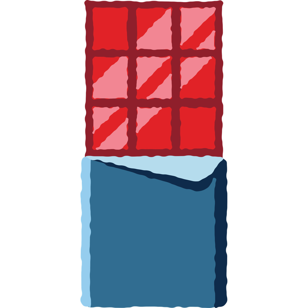 Chocolate bar illustration in Cherry style download in PNG, SVG