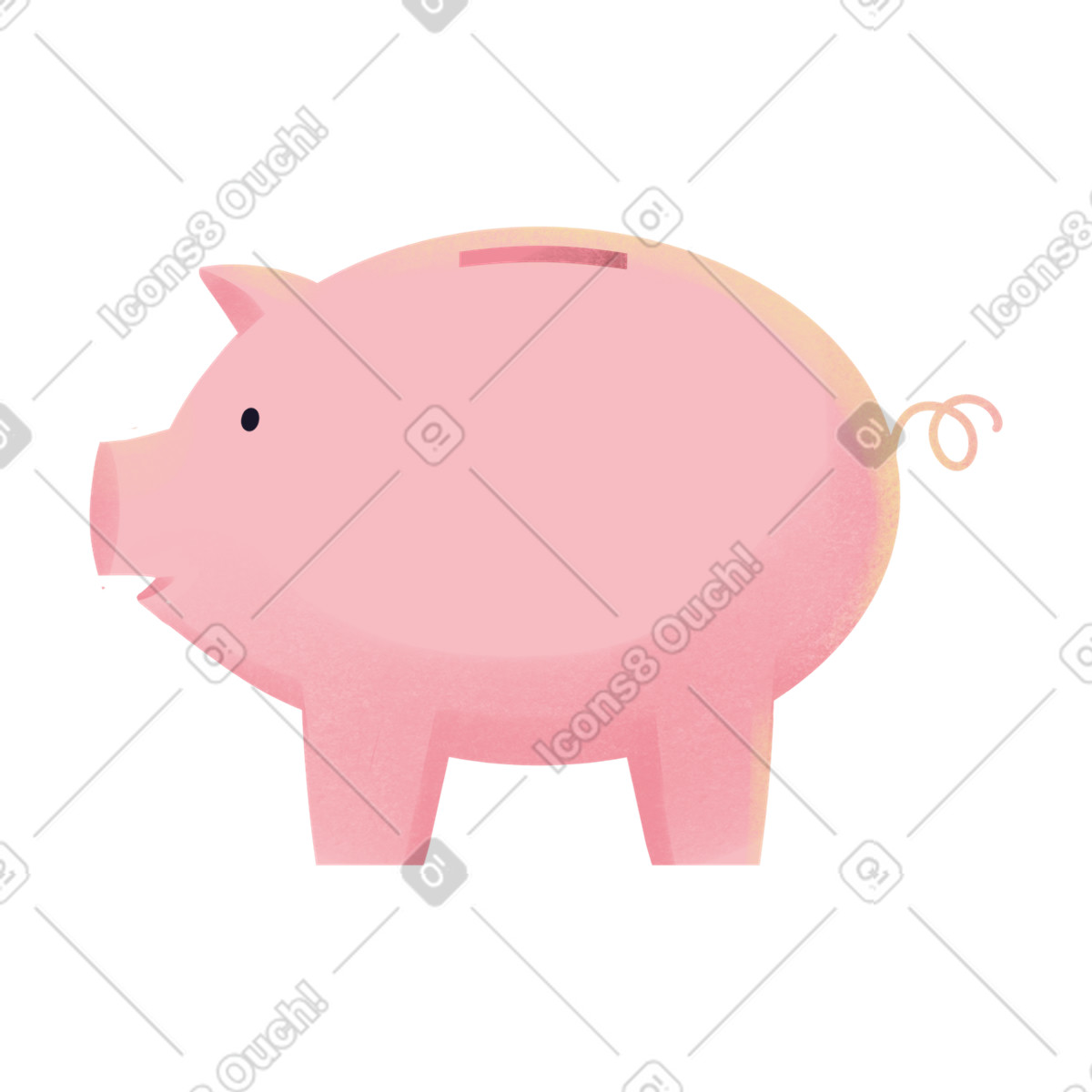 下载 Shine 风格的 Piggy bank 插画，支持 PNG、SVG 格式