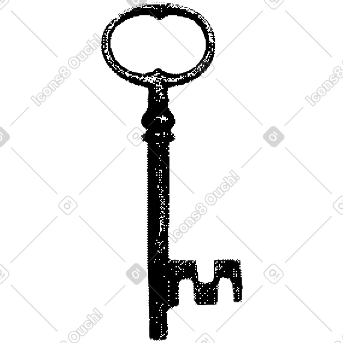 Bitmap スタイルの Key のイラストをPNG、SVG形式でダウンロード
