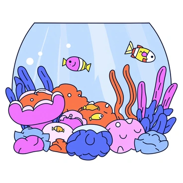 A vibrant underwater scene showcasing a garden filled with various types of anemones. There are anemones in shades of pink, purple, orange, and blue, each exhibiting unique shapes and textures. Some anemones have flowing tentacles that sway gently in the water, while others are more compact and have bulbous tops. Fish of different colors and sizes swim playfully among the anemones, adding movement to the scene. The water is clear, allowing rays of light to filter through, illuminating the anemones and enhancing their vivid colors.