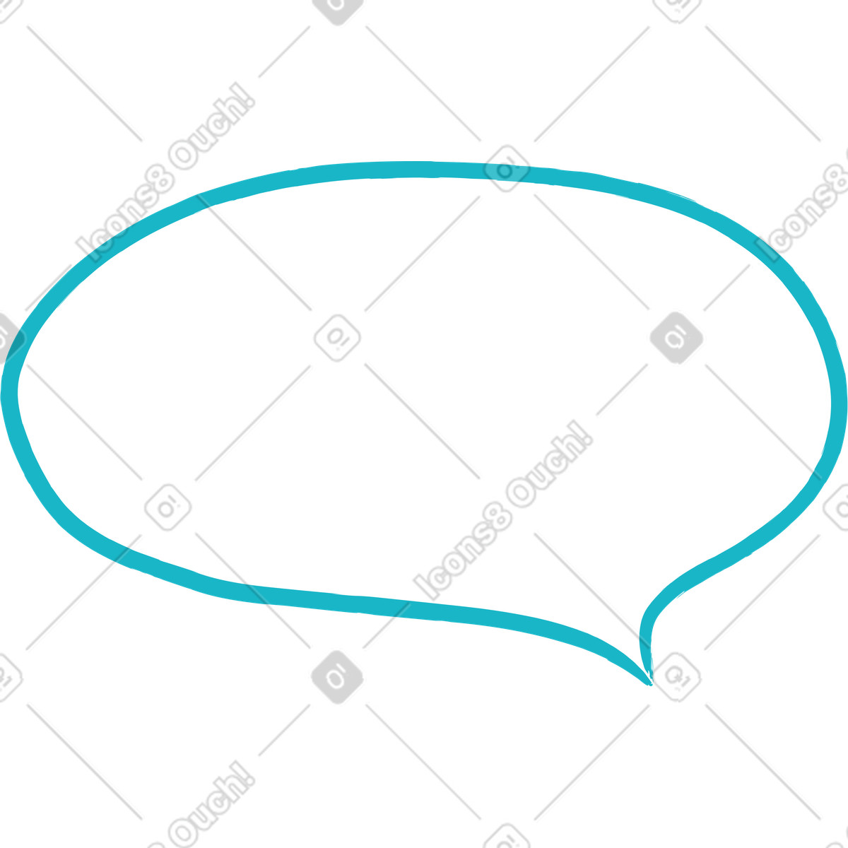 Fumetto del messaggio illustrazione in stile Lime scarica in PNG, SVG