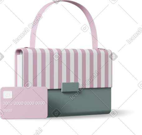 ビジネス Casual life スタイルの 3D bag card のイラストをPNG、SVG形式でダウンロード