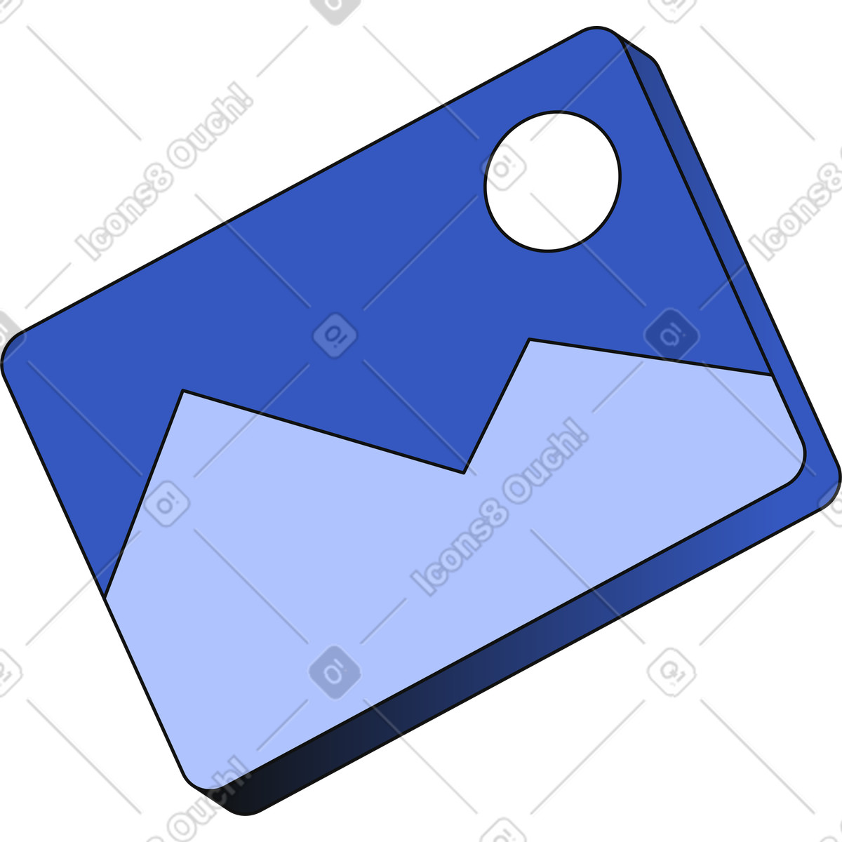 Illustration Icône de contenu photo dans le style Techny à télécharger aux formats PNG, SVG