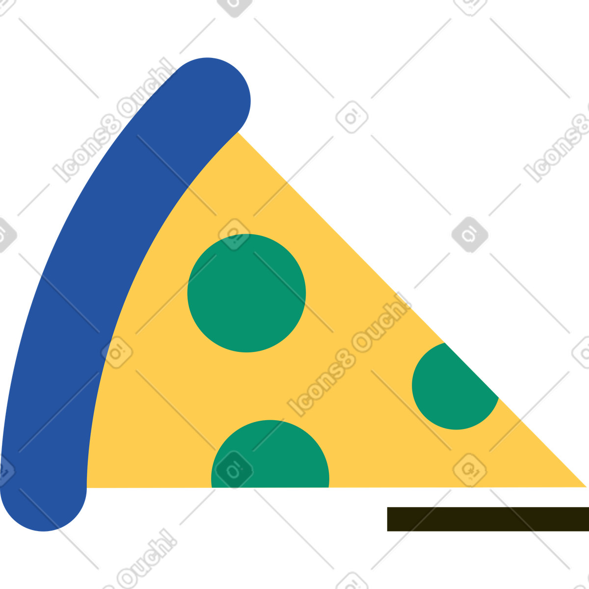 Ilustração de Pizza em no estilo Spot para baixar em PNG, SVG