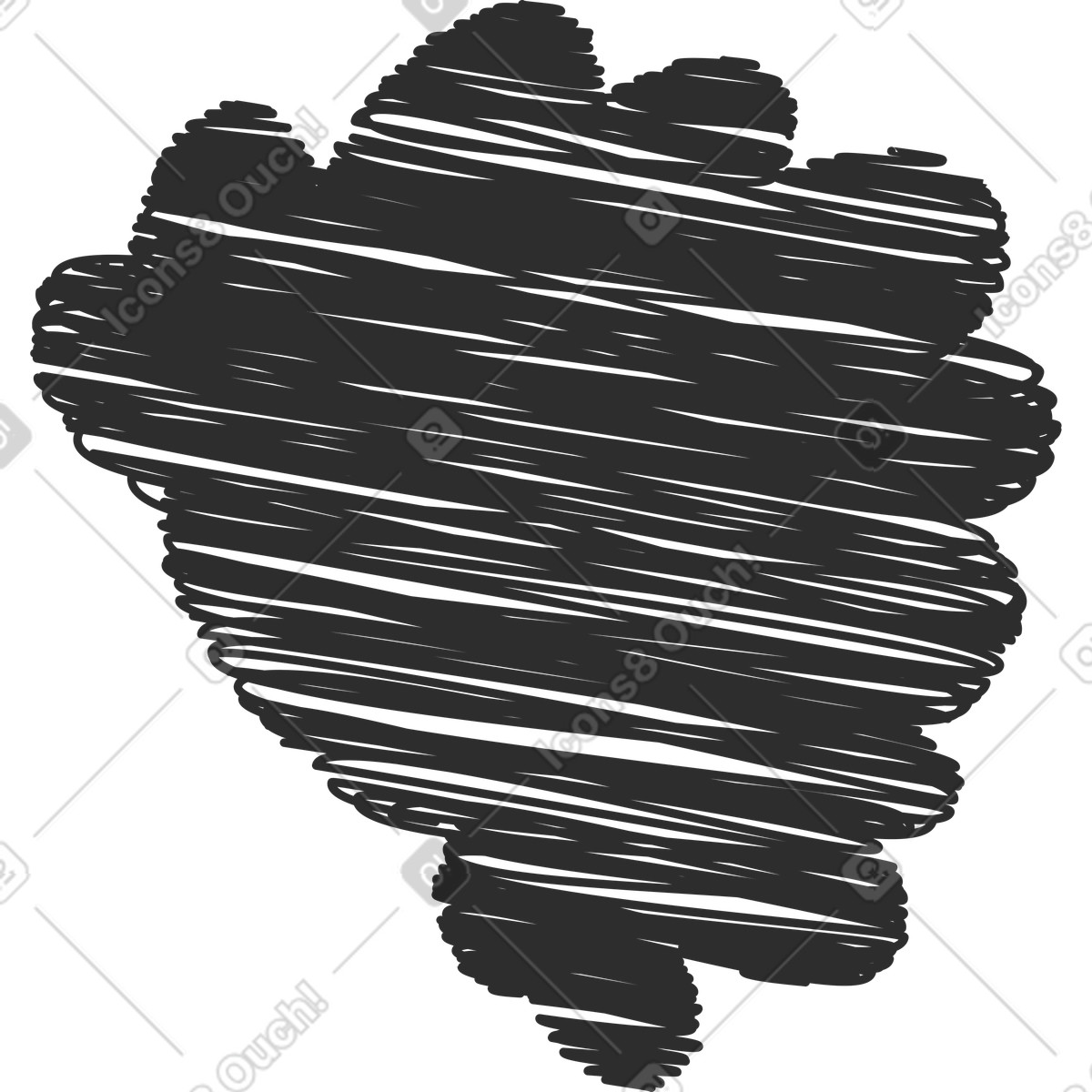 Wavy shape illustration in Graphite style download in PNG, SVG