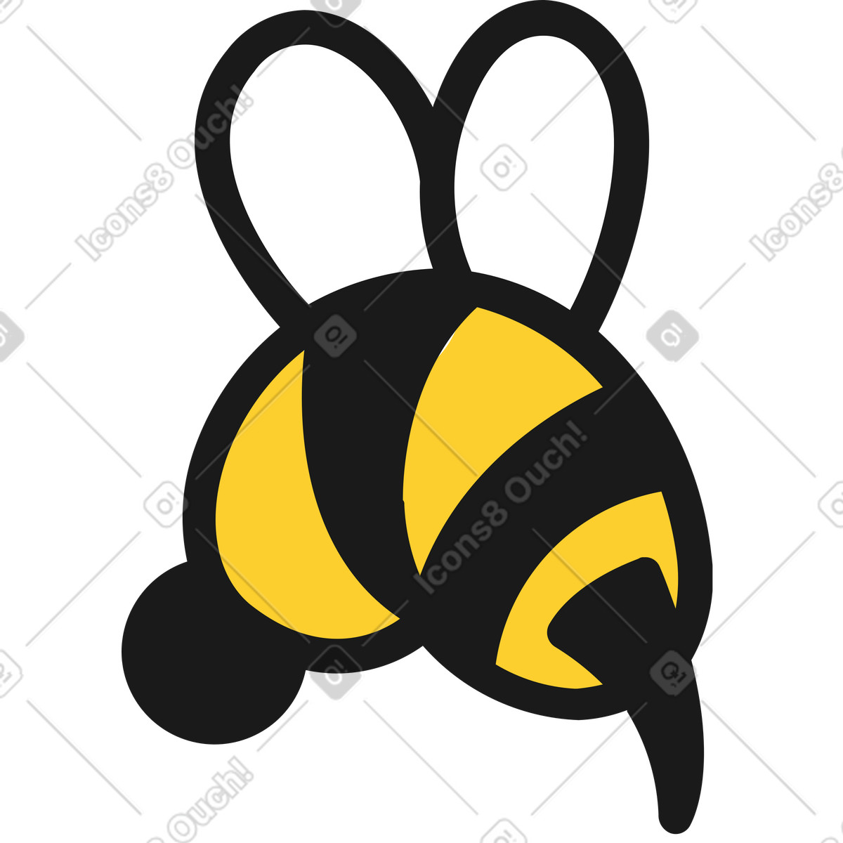 Bee illustration clipart showcasing the beauty of bees in graphic art