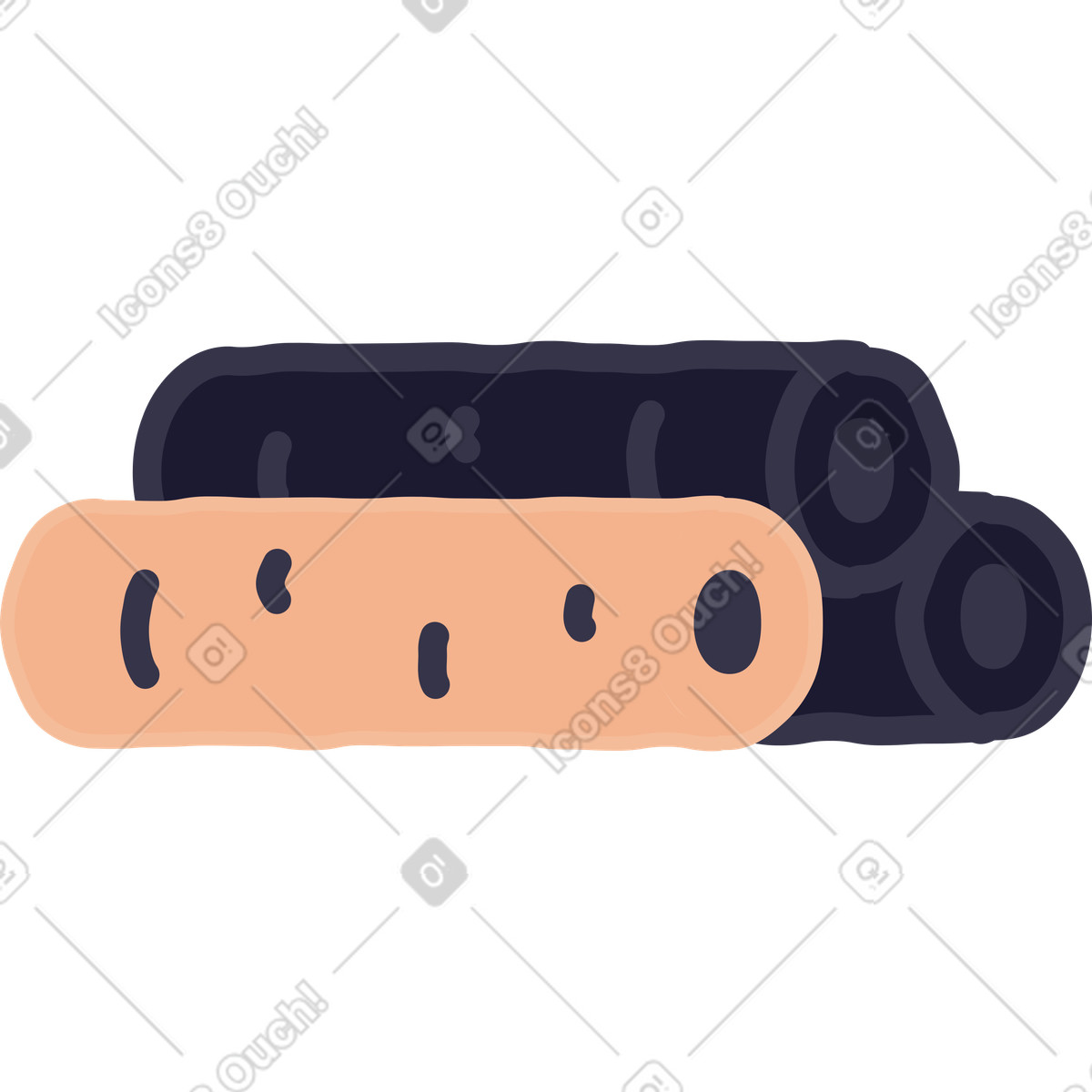 Tronco d'albero illustrazione in stile Stripy scarica in PNG, SVG