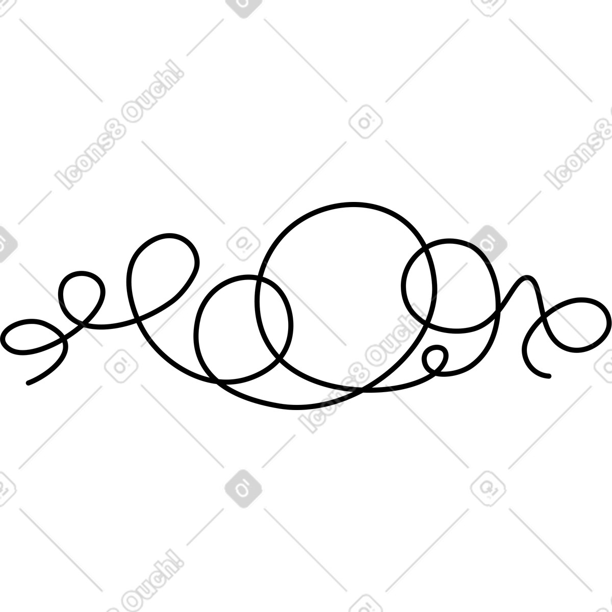 Black curved line illustration in Transistor style download in PNG, SVG