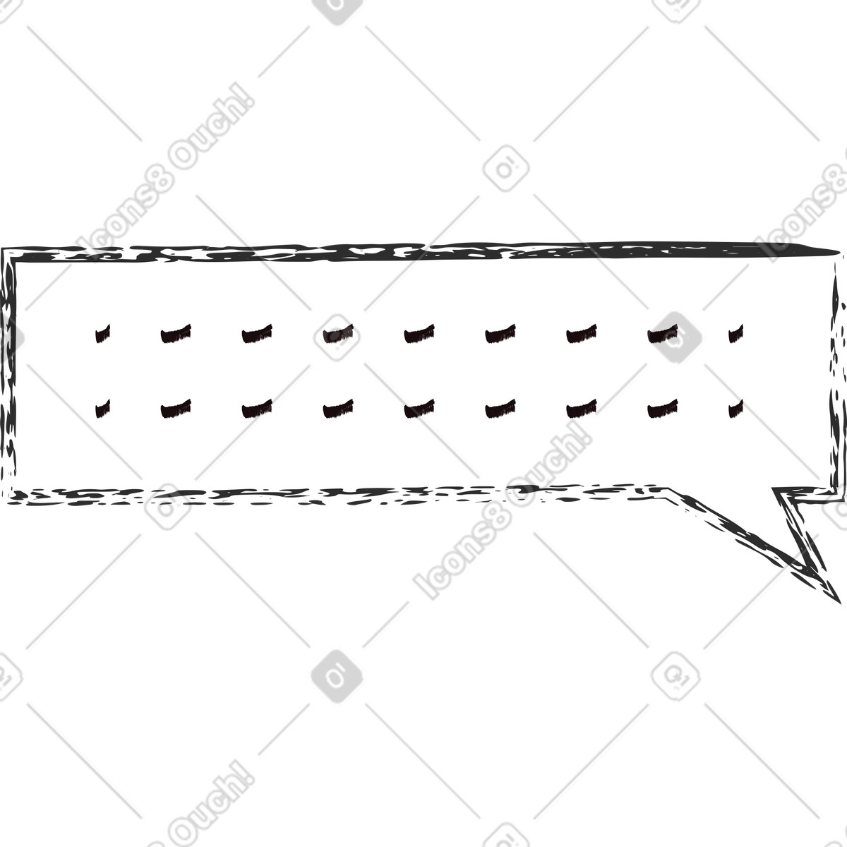 Ilustración Burbuja rectangular con texto en estilo Graphite a descargar en PNG y SVG