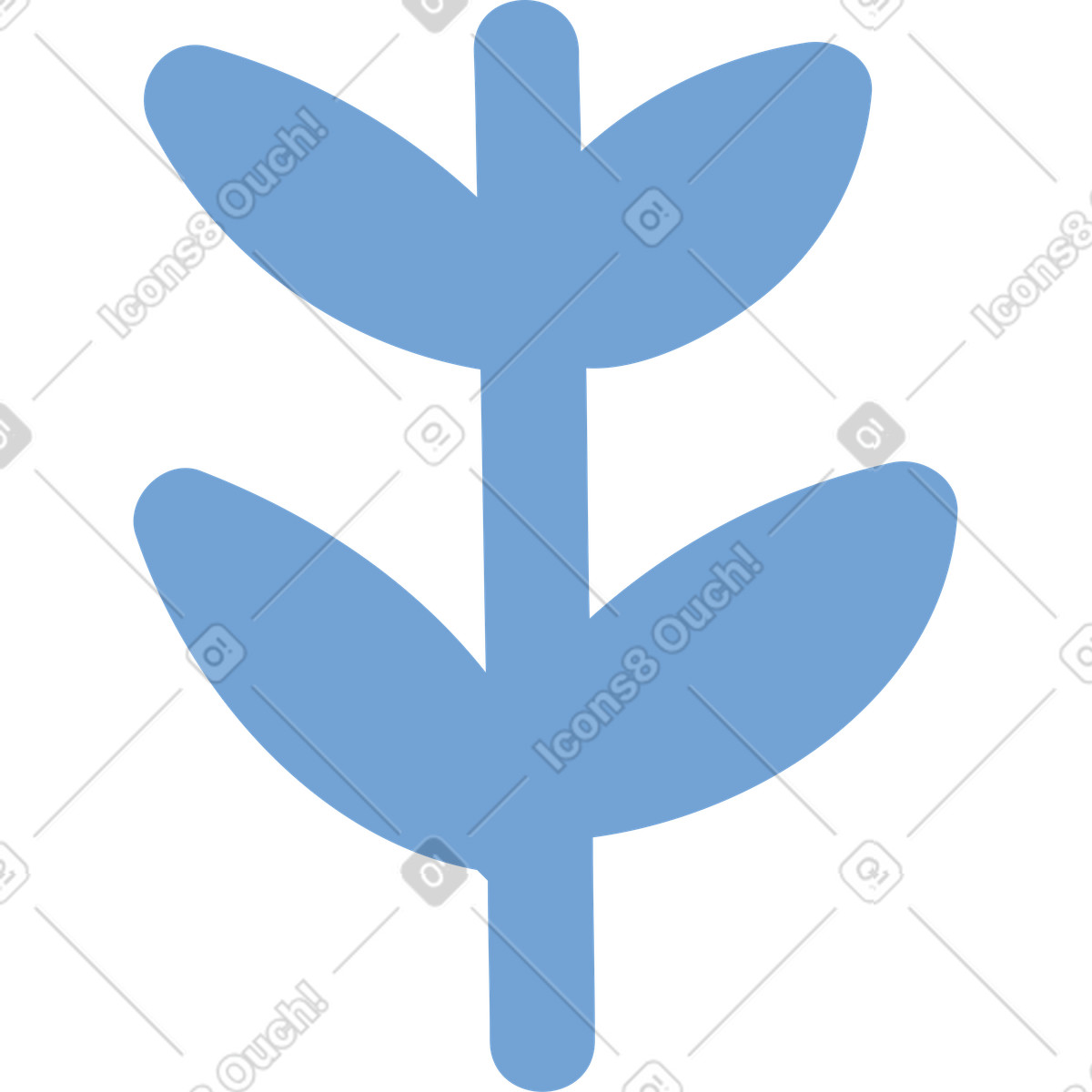 Plant illustration in Pluto style download in PNG, SVG