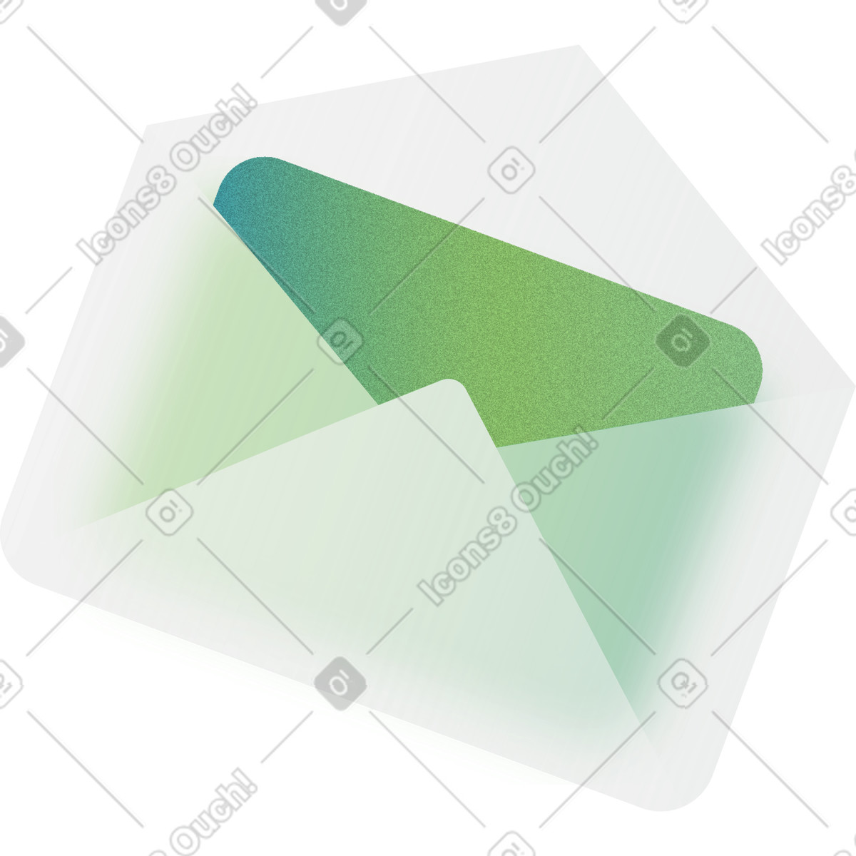 Post mit milchglaseffekt-Illustration im Morphis-Stil als Download in PNG, SVG
